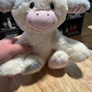 Adorable Cream Plush cow Toy